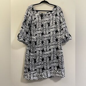 White House Black Market Satiny Long Sleeve Mini Dress‎ - M